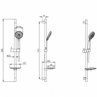 Душевая система Aquatek Вега AQ1075CR