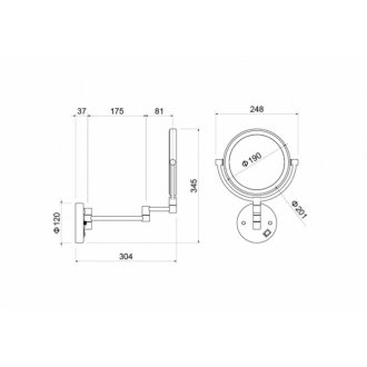 Зеркало косметическое Aquatek AQ4915CR