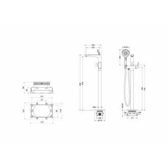 Смеситель для ванны Aquatek Бетта AQ1145MB