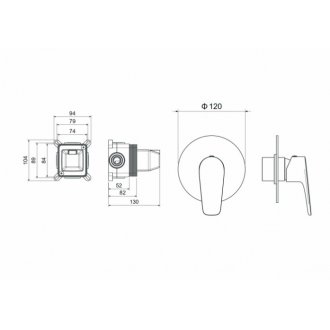 Смеситель для душа Aquatek Бетта AQ1166MB