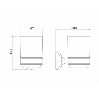 Стакан подвесной Aquatek Классик AQ4504PG