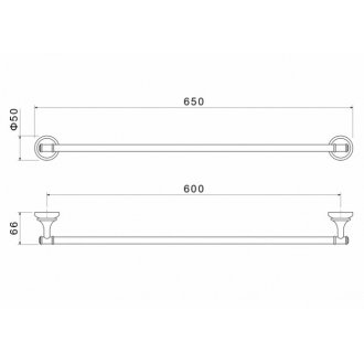 Полотенцедержатель Aquatek Классик AQ4514PG 65 см