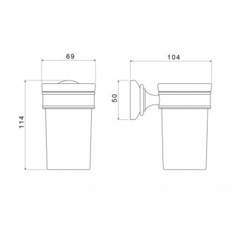 Стакан подвесной Aquatek Классик AQ4527PG