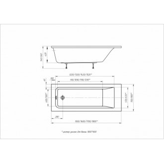 Ванна Aquatek Калибри 180x80