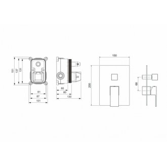 Смеситель для ванны Aquatek Либра AQ1646CR