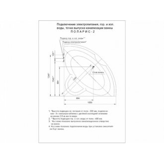 Ванна Aquatek Поларис-2 156x156 с фронтальным экраном