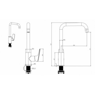 Смеситель для кухни Aquatek Вега AQ1081CR