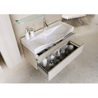 Мебель для ванной подвесная Aqwella Бергамо 100 белый глянец