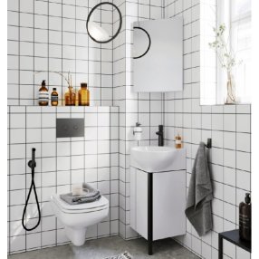 Мебель для ванной Aqwella Porto 45 белая с черным