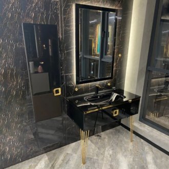 Зеркало с подсветкой Armadi Art Dolce 70 черный глянец
