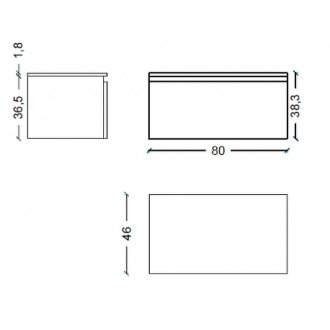 Мебель для ванной Armadi Art Flat 80/140 белый глянец