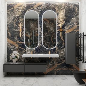 Мебель для ванной Armadi Art Flat 80/140 антрацит матовый