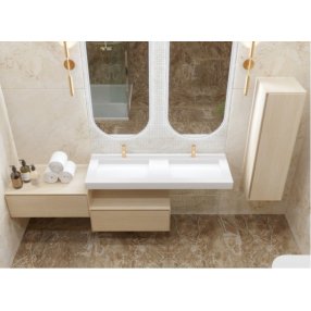 Мебель для ванной Armadi Art Flat 80/140 светлое дерево