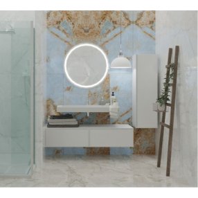 Мебель для ванной Armadi Art Flat 80/140 белый глянец