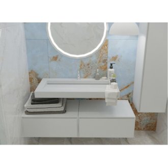 Мебель для ванной Armadi Art Flat 80/140 белый глянец