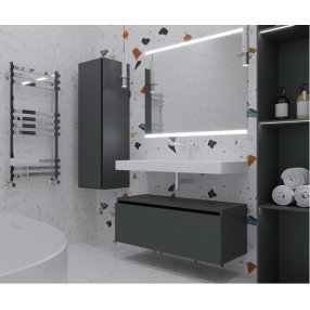 Мебель для ванной Armadi Art Flat 100 антрацит матовый