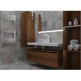 Мебель для ванной со столешницей Armadi Art Flat 100 Dark Oak