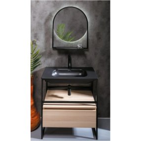Мебель для ванной Armadi Art Loft 80 Light Wood Black