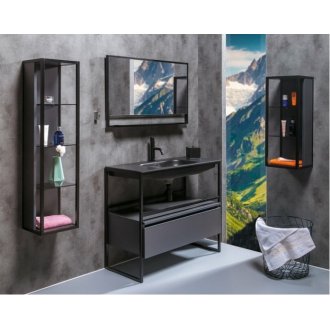 Шкаф-пенал подвесной Armadi Art Loft 30 высокий антрацит