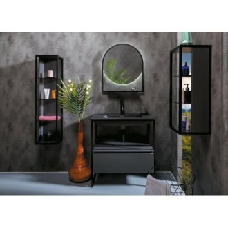 Шкаф-пенал подвесной Armadi Art Loft 30 высокий антрацит