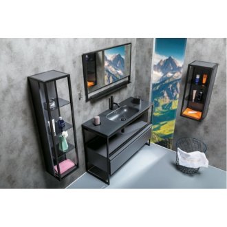 Шкаф-пенал подвесной Armadi Art Loft 30 высокий антрацит