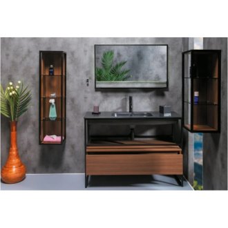 Шкаф-пенал подвесной Armadi Art Loft 30 высокий Dark wood