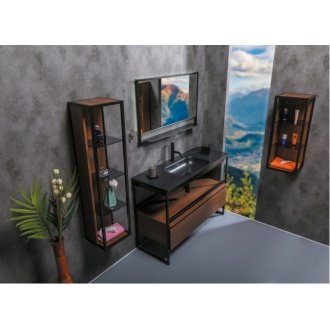 Шкаф-пенал подвесной Armadi Art Loft 30 высокий Dark wood