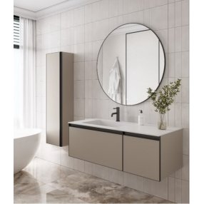 Мебель для ванной с подсветкой Armadi Art Quatro 2 120 Daphne/ антрацит 790-M2-120-D-A-LED+793-120-W-L