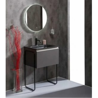 Мебель для ванной Armadi Art Vallessi 60 антрацит глянец 837-060-A glossy+838-060-A