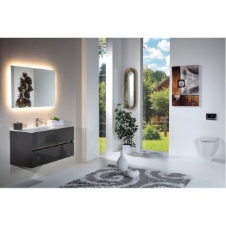 Мебель для ванной Armadi Art Vallessi 80 антрацит глянец 837-080-A glossy+838-080-WG