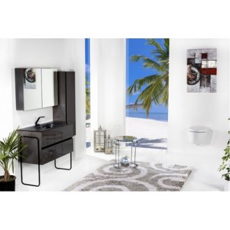 Мебель для ванной Armadi Art Vallessi 100 антрацит глянец 837-100-A glossy+838-100-A