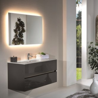 Мебель для ванной Armadi Art Vallessi 120 антрацит глянец 837-120-A glossy+838-120-W
