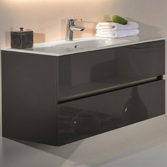 Мебель для ванной Armadi Art Vallessi 120 антрацит глянец 837-120-A glossy+838-120-W