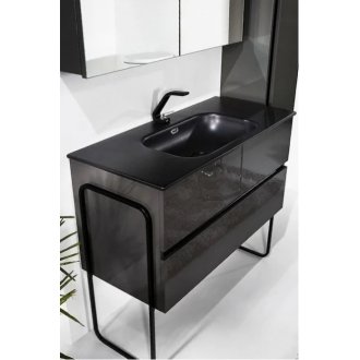 Мебель для ванной Armadi Art Vallessi 120 антрацит глянец 837-120-A glossy+838-120-A