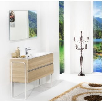 Мебель для ванной Armadi Art Vallessi 120 Light Oak 837-120-L+838-120-WG с ножками