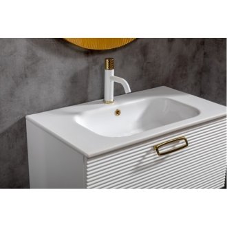 Мебель для ванной Armadi Art Vallessi Avantgarde Linea 80 белая/золото с ножками
