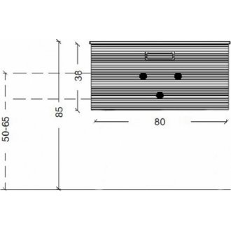 Мебель для ванной Armadi Art Vallessi Avantgarde Linea 80 белая/хром