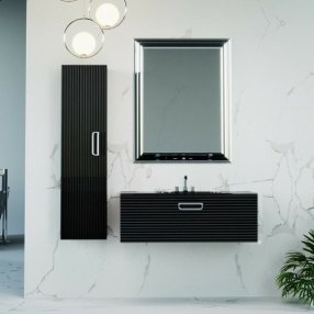 Мебель для ванной Armadi Art Vallessi Avantgarde Linea 100 черная/хром