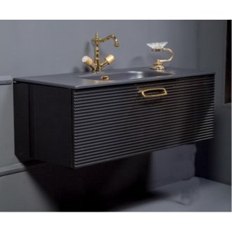 Мебель для ванной Armadi Art Vallessi Avantgarde Linea 100 черная/золото