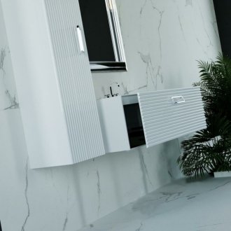 Мебель для ванной Armadi Art Vallessi Avantgarde Linea 100 белая/хром