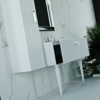 Мебель для ванной Armadi Art Vallessi Avantgarde Linea 100 белая/хром с ножками