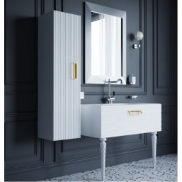Мебель для ванной Armadi Art Vallessi Avantgarde Linea 100 белая/золото с ножками