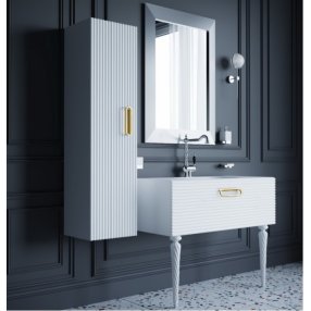 Мебель для ванной Armadi Art Vallessi Avantgarde Linea 100 белая/золото с ножками