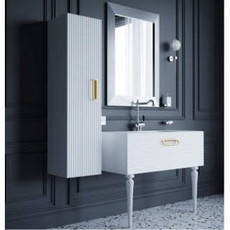 Мебель для ванной Armadi Art Vallessi Avantgarde Linea 100 белая/золото с ножками