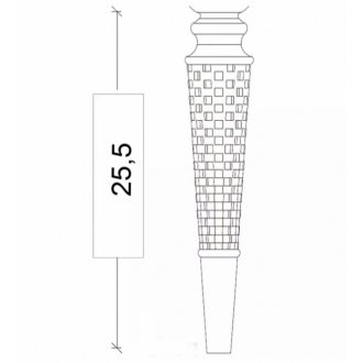Ножки для мебели Armadi Art Vallessi Avangarde Denti 25 см белые