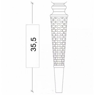 Ножки для мебели Armadi Art Vallessi Avangarde Denti 35 см белые