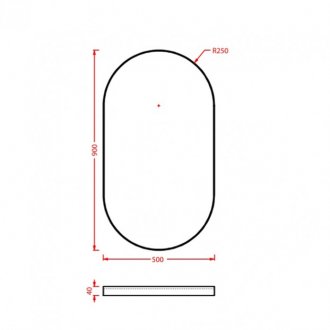 Зеркало ArtCeram Arco ACS017 цвет moca