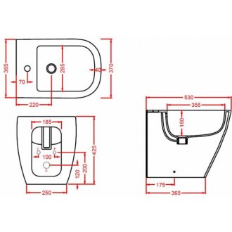 Биде напольное ArtCeram Faster FSB002