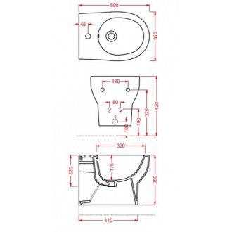 Биде подвесное ArtCeram Smarty SMB001