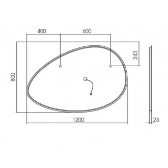 Зеркало Art&Max Como AM-Com-1200-800-DS-F